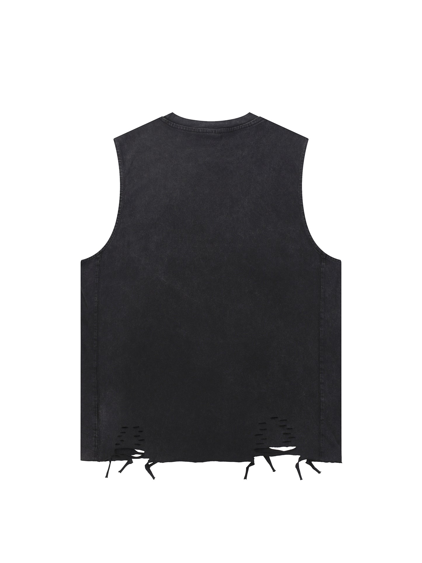 Live your life lettering tank with raw hem