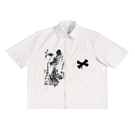 Stripe Boxy Shirt angels fly