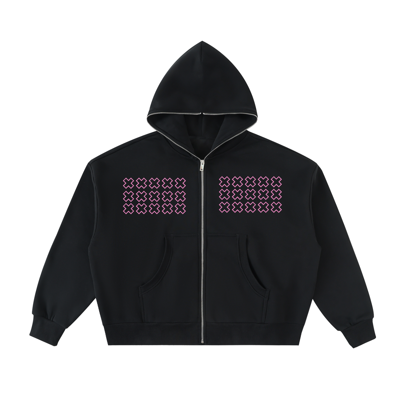 xxx Fleeced Full-Zip Boxy Hoodie