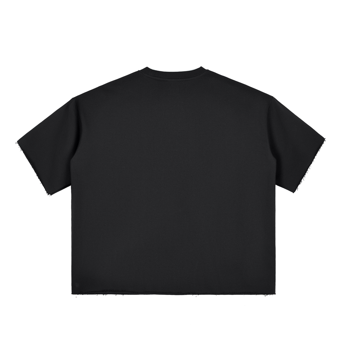 2005 mmv Boxy Half-Sleeve Raw-Edge T-Shirt